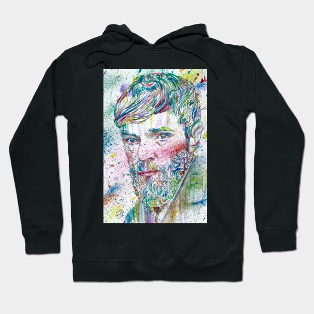 D. H. LAWRENCE watercolor portrait .3 Hoodie by lautir